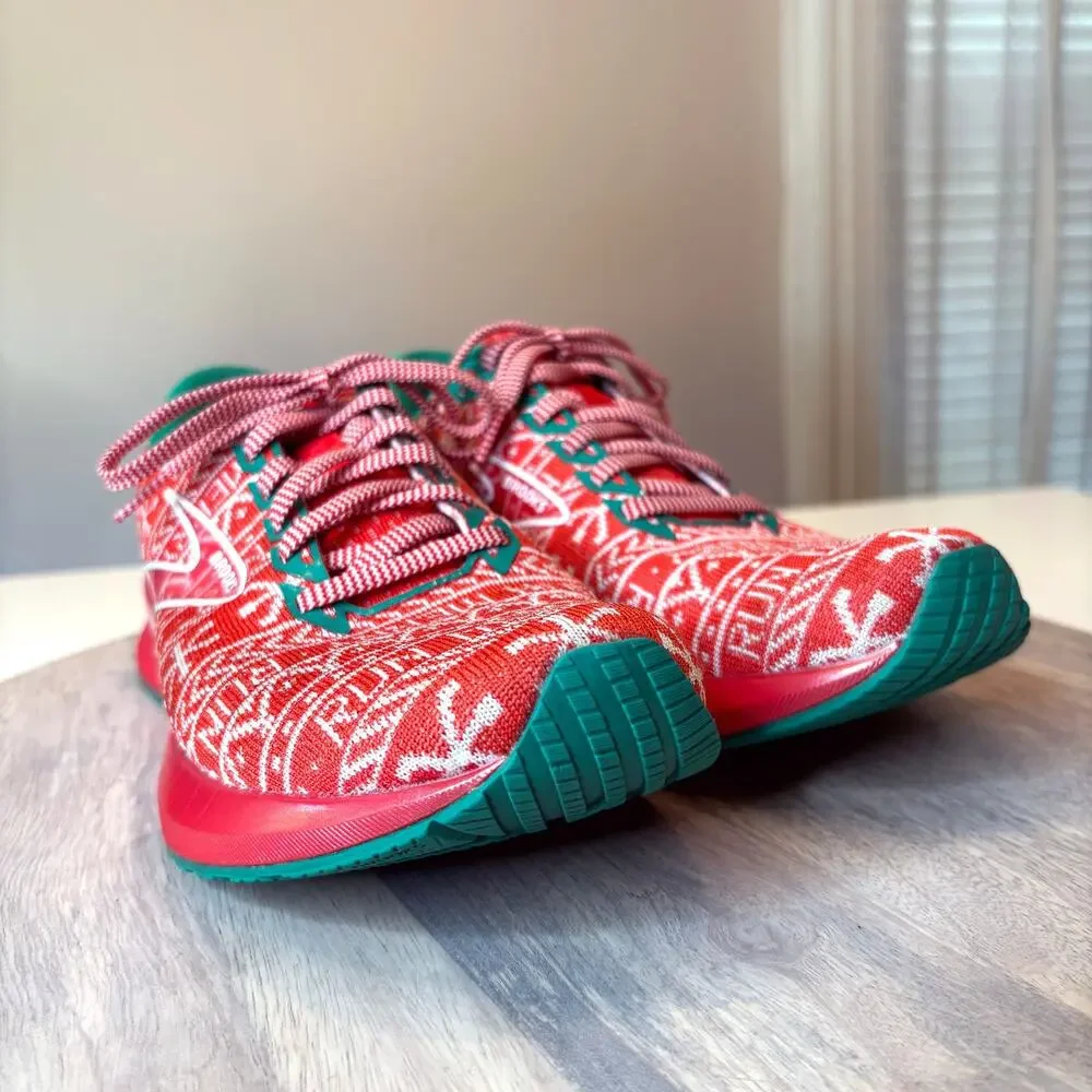 Brooks Levitate 5 Run Merry Men's 11 Christmas Running Shoes Red Green Holiday
